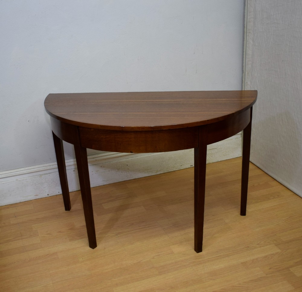 Georgian Oak Demi Lune Table View III