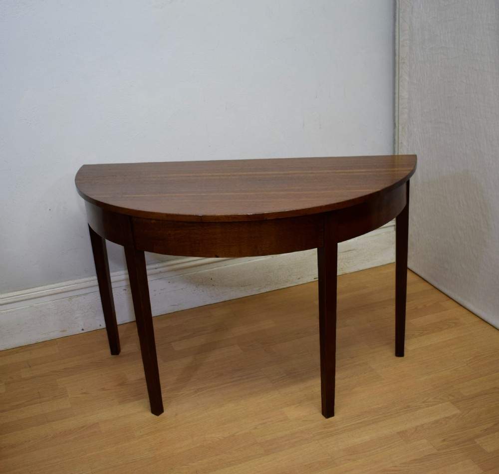 Georgian Oak Demi Lune Table View IV