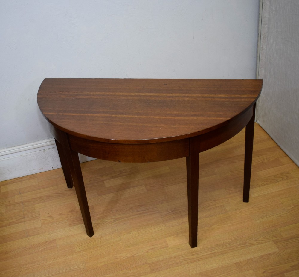 Georgian Oak Demi Lune Table View VI