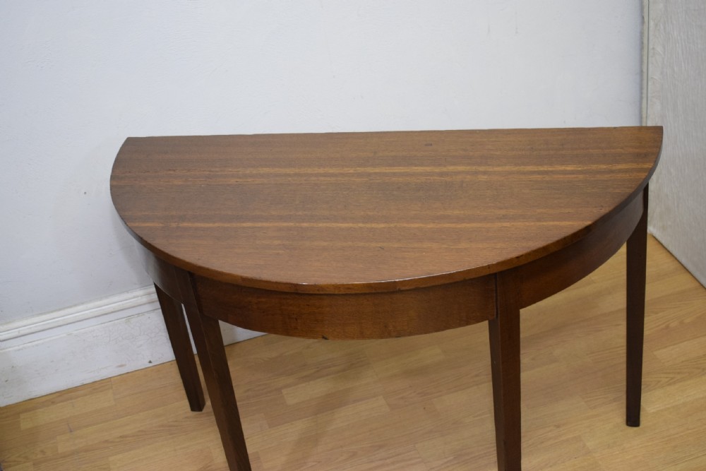 Georgian Oak Demi Lune Table View VIII