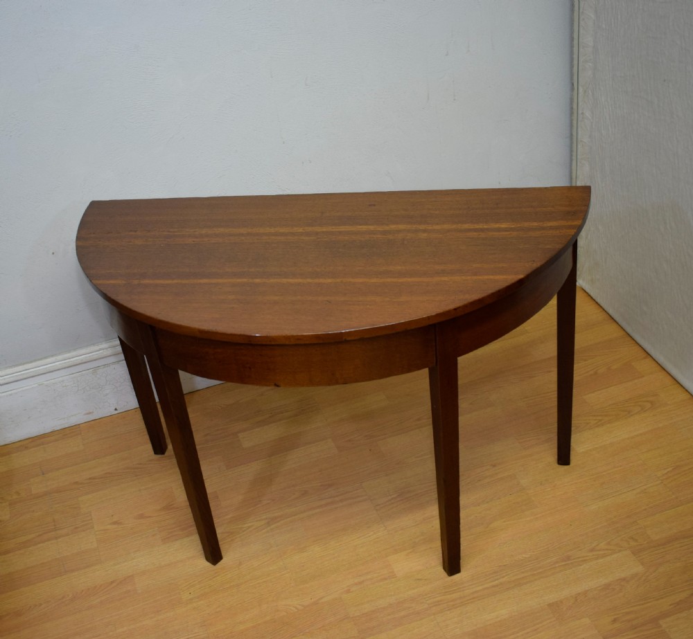 Georgian Oak Demi Lune Table View IX