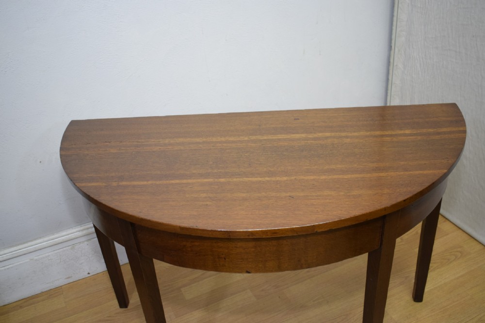 Georgian Oak Demi Lune Table View XI