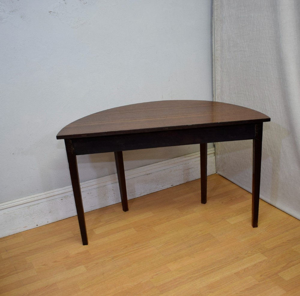 Georgian Oak Demi Lune Table View XIII