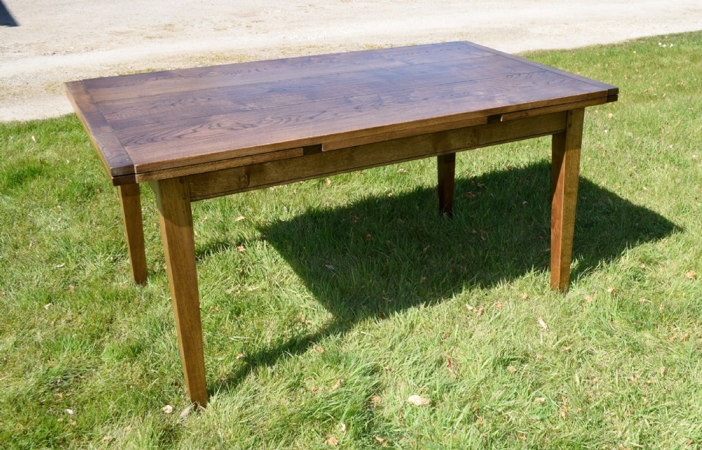 Oak Farmhouse Dining Table/Kitchen Table  View V