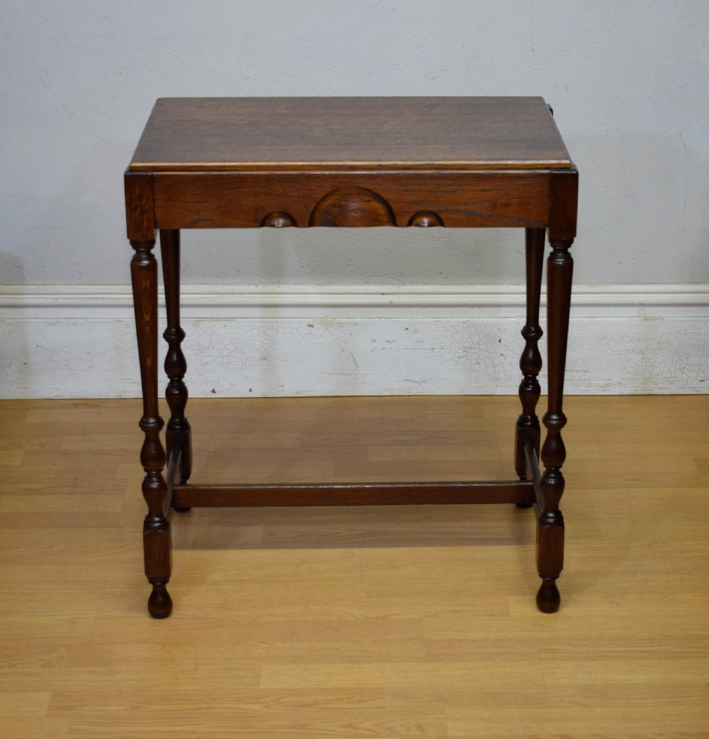 Early 20th Century Oak Console Table View IV