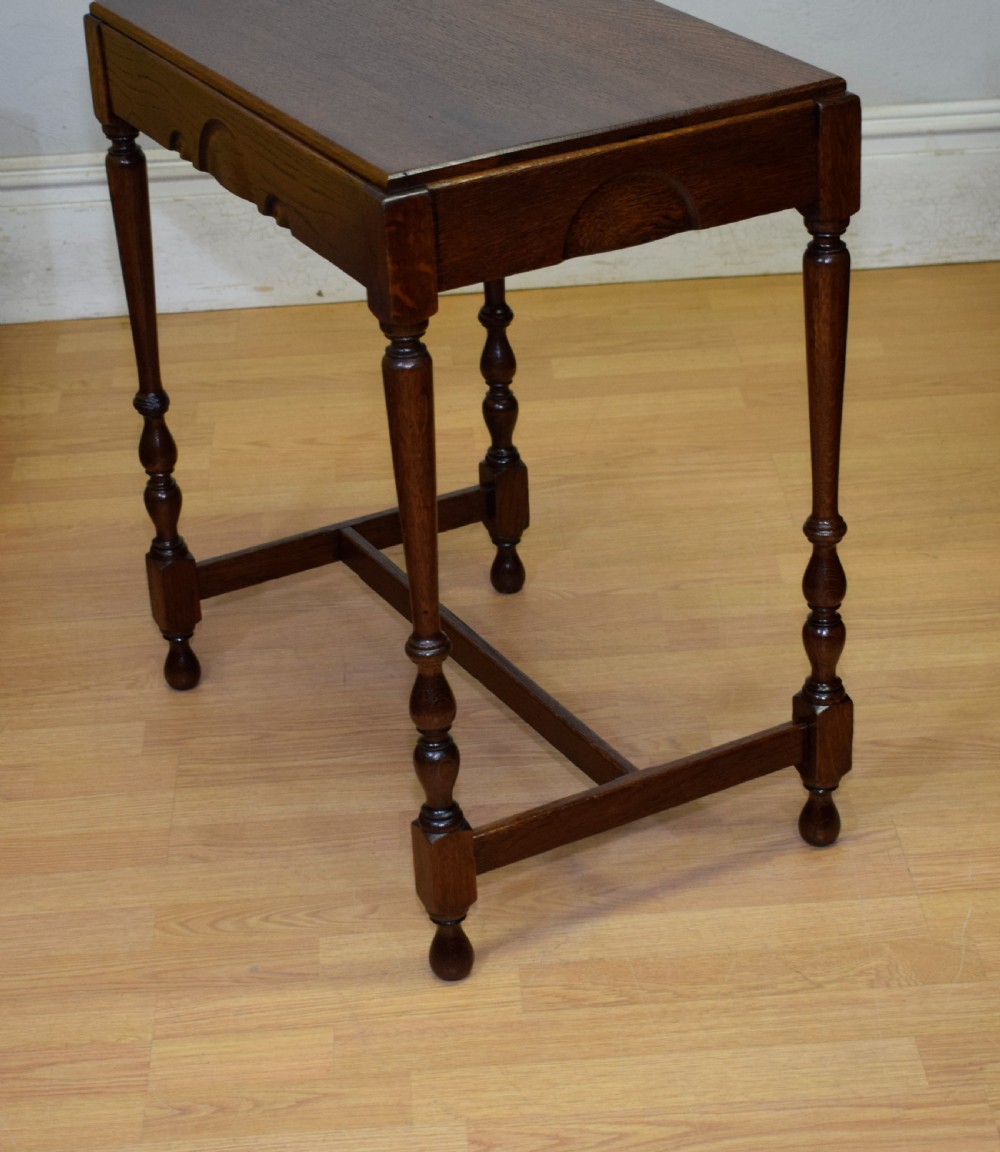Early 20th Century Oak Console Table View VIII