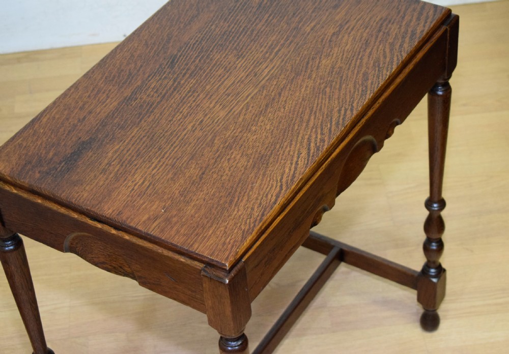 Early 20th Century Oak Console Table View XII