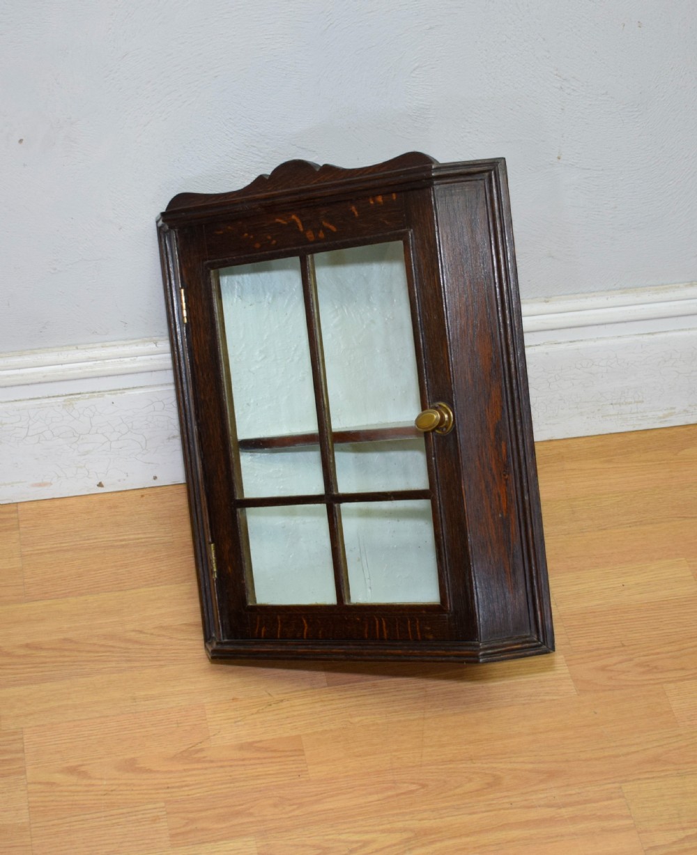 Glazed Oak Corner Cupboard View XI