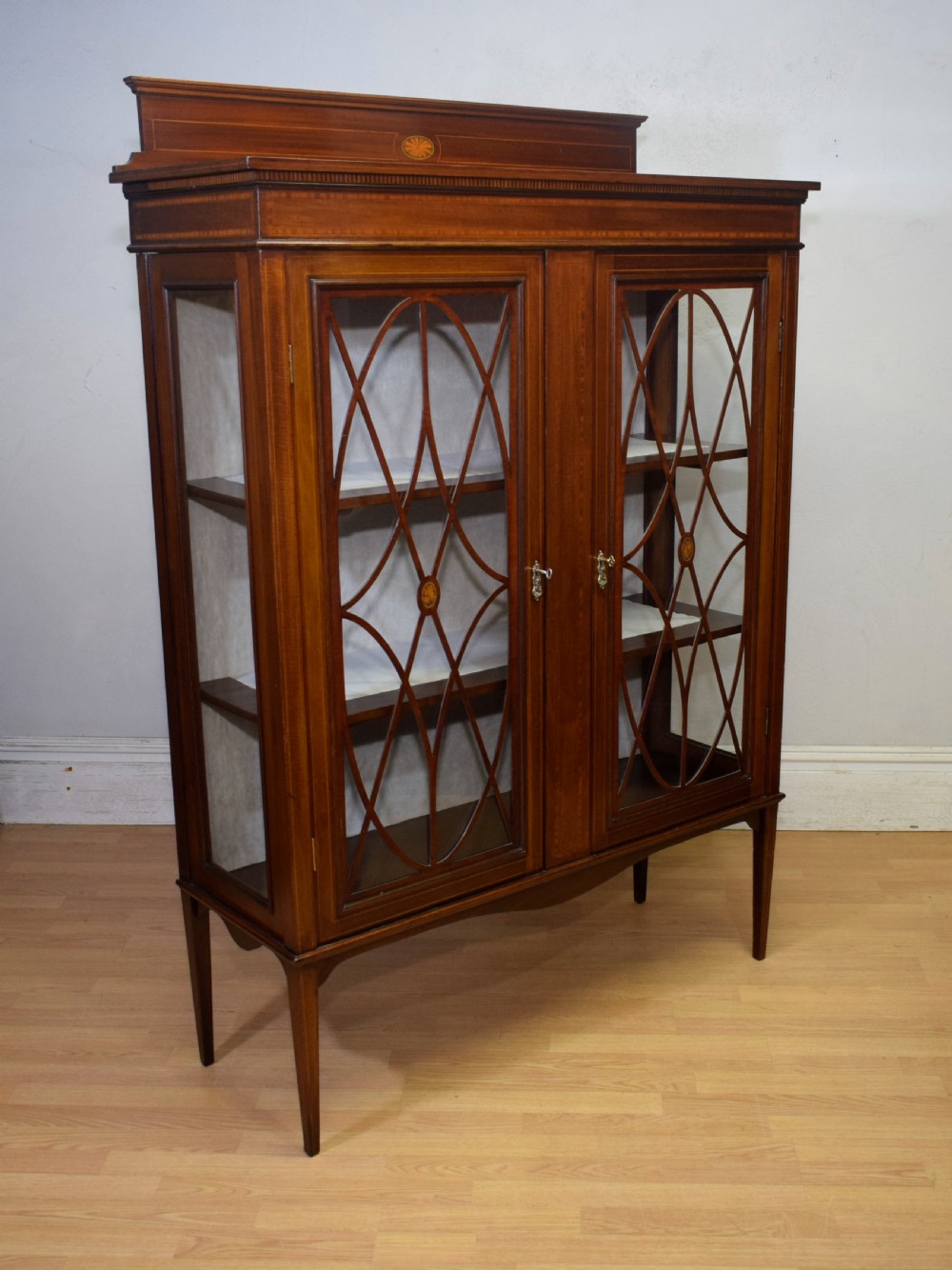 Edwardian Mahogany Inlaid Display Cabinet