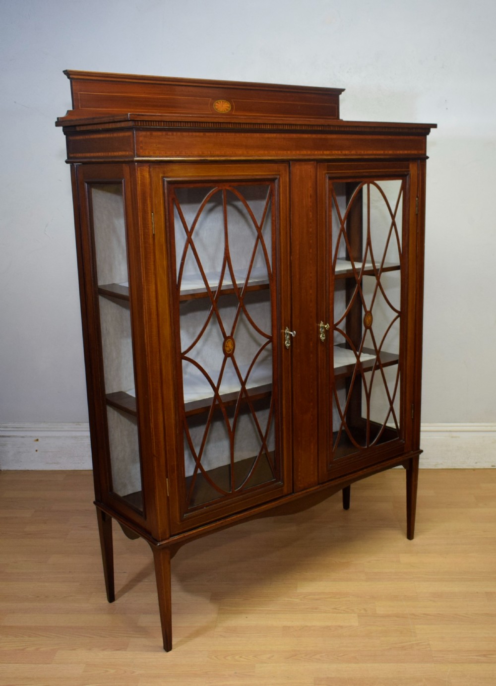 Edwardian Mahogany Inlaid Display Cabinet View III
