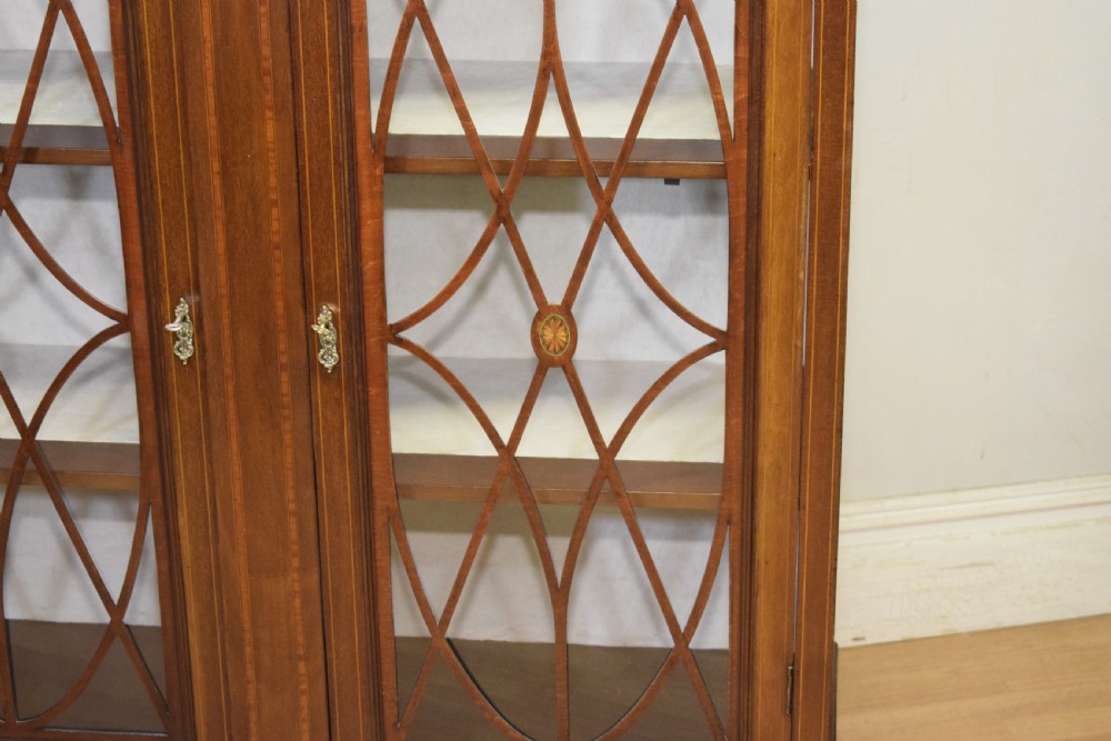 Edwardian Mahogany Inlaid Display Cabinet View VIII
