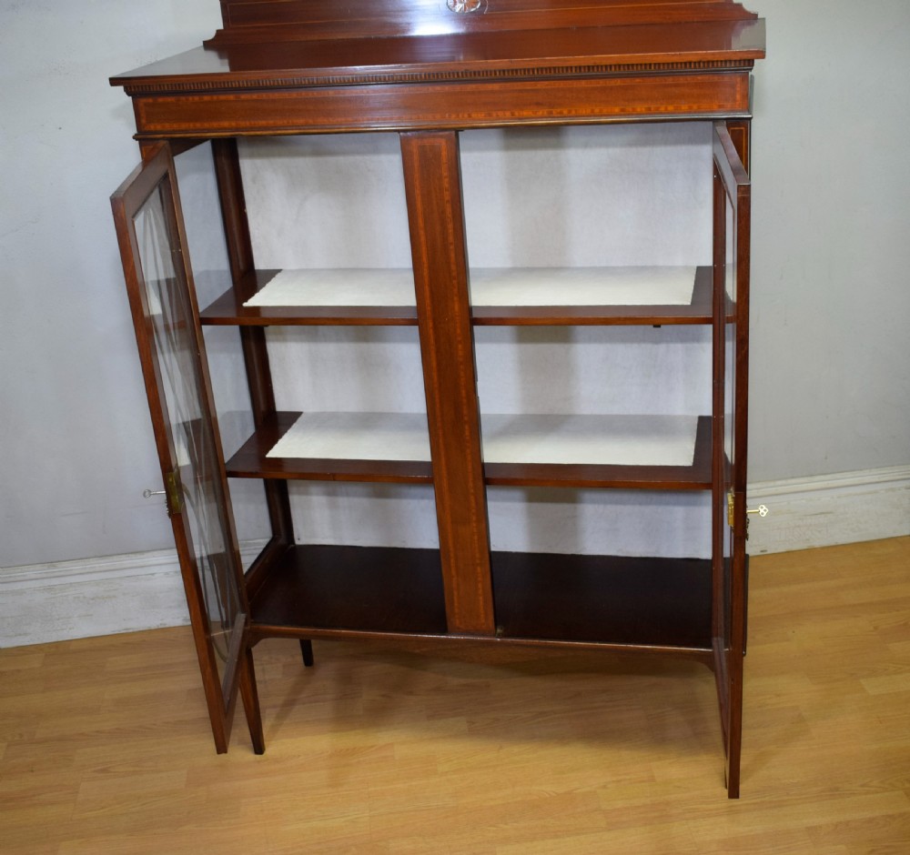 Edwardian Mahogany Inlaid Display Cabinet View XI
