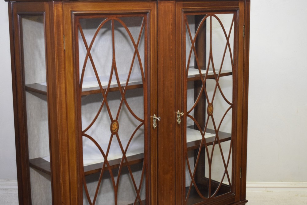 Edwardian Mahogany Inlaid Display Cabinet View XV