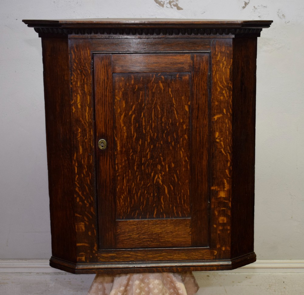 Georgian Oak Hanging Corner Cupboard View IV