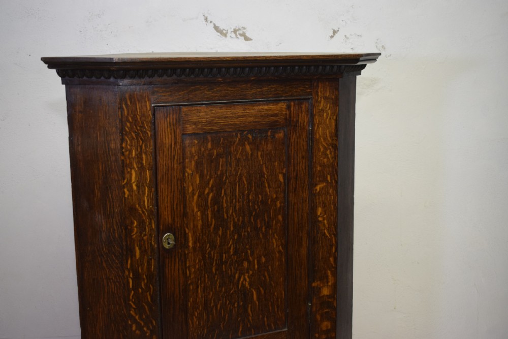 Georgian Oak Hanging Corner Cupboard View V