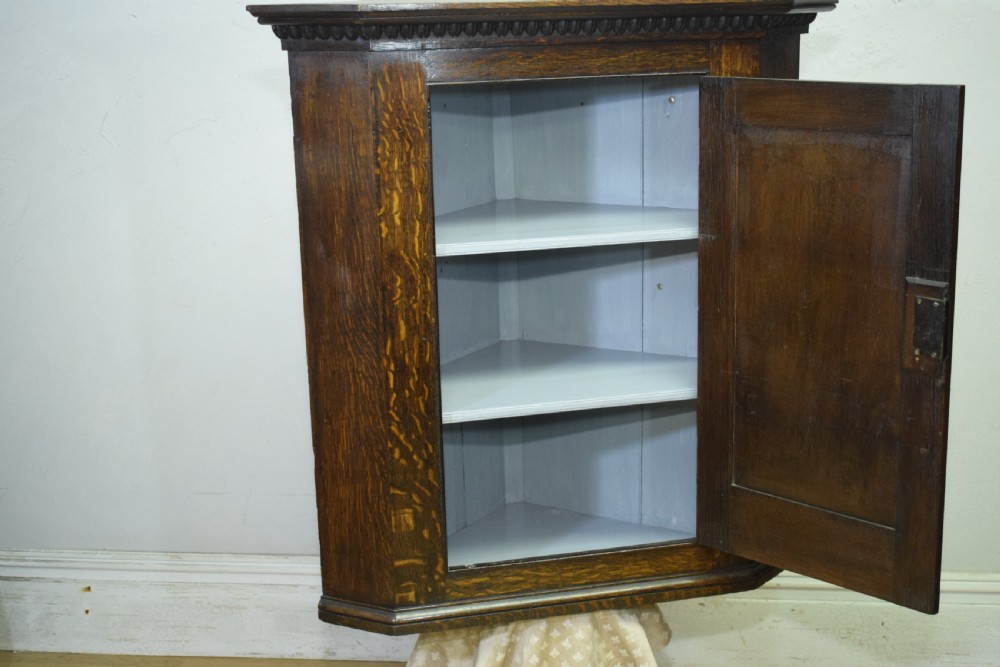 Georgian Oak Hanging Corner Cupboard View VII