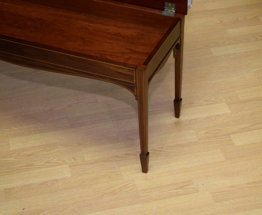 Mahogany Inlaid Piano Duet Stool View V