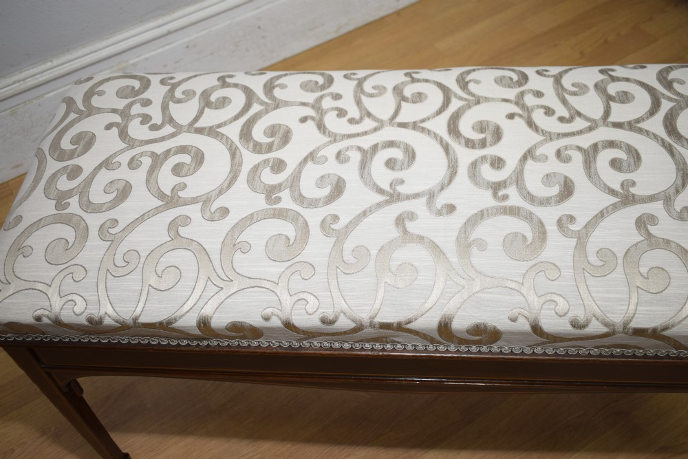 Mahogany Inlaid Piano Duet Stool View XVIII