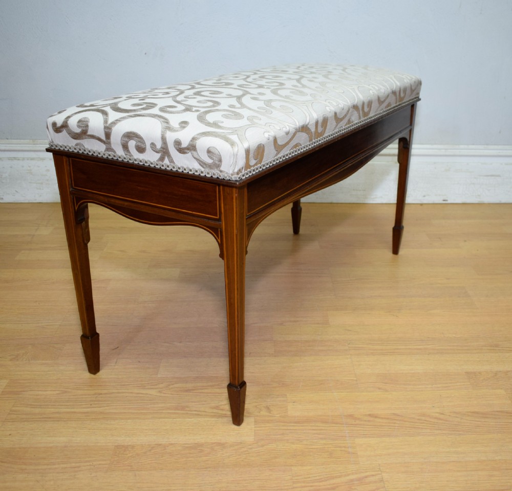 Mahogany Inlaid Piano Duet Stool View XXII