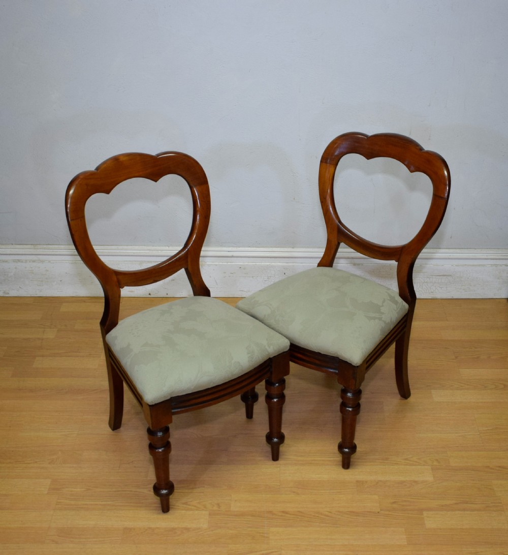 Victorian Pair of Crown Back Chairs View V