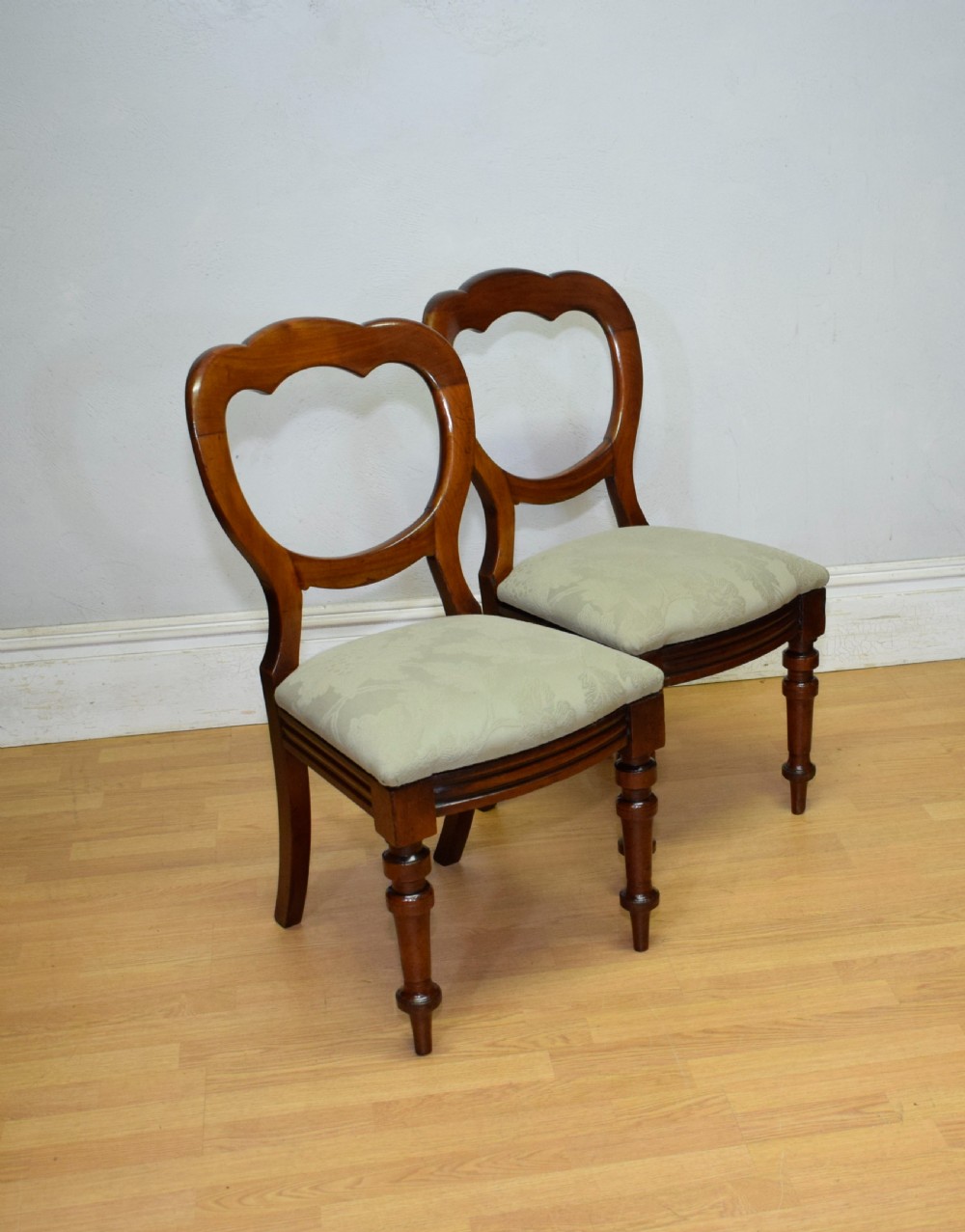 Victorian Pair of Crown Back Chairs View IX