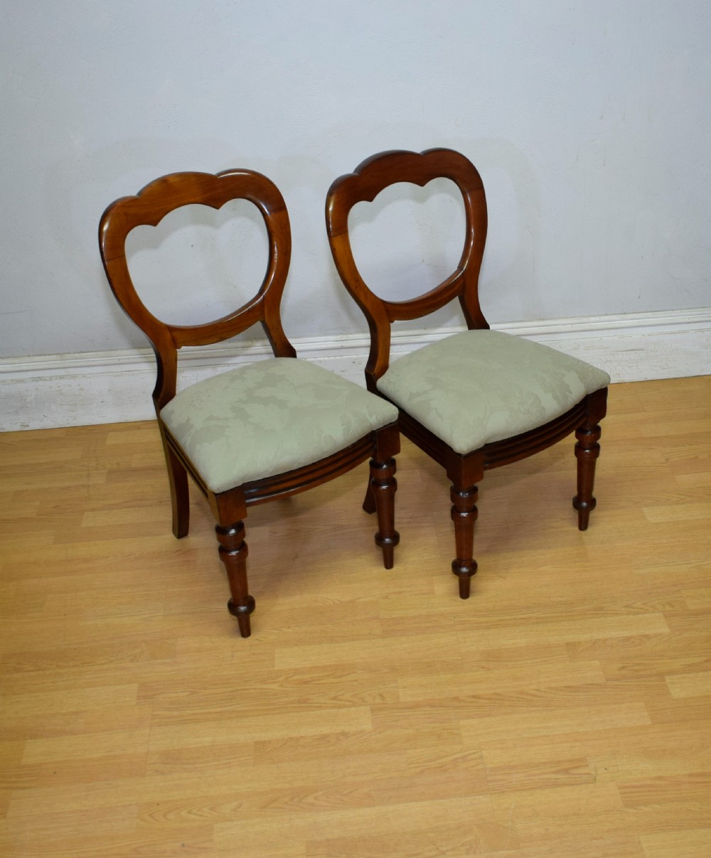Victorian Pair of Crown Back Chairs View X