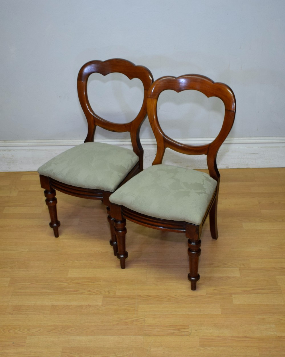 Victorian Pair of Crown Back Chairs View XII
