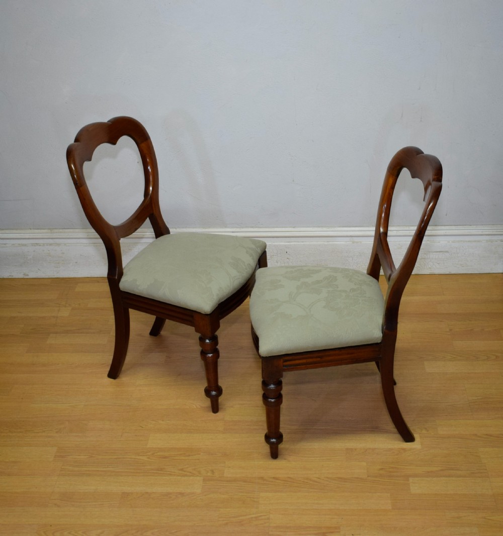 Victorian Pair of Crown Back Chairs View XIII