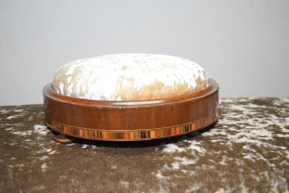 Victorian Walnut & Inlaid Foot Stool