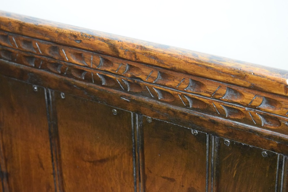 Carved Oak Box Settle View XI