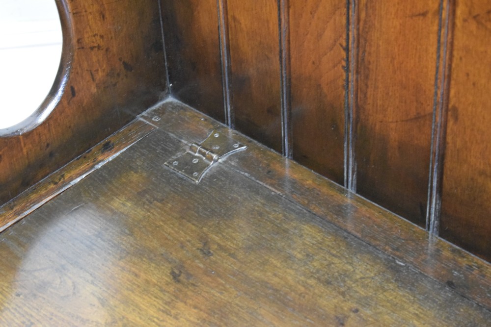 Carved Oak Box Settle View XII