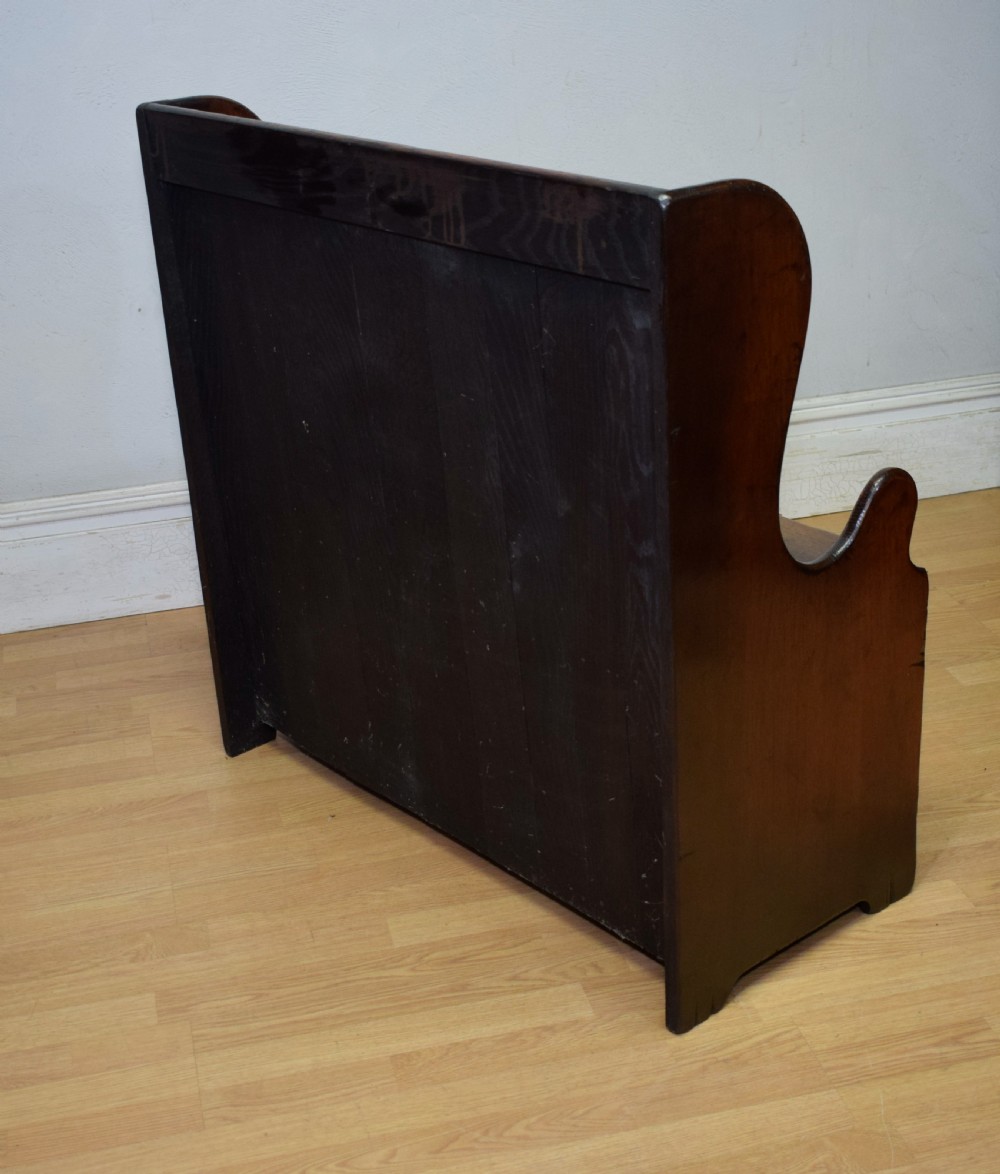 Carved Oak Box Settle View XV