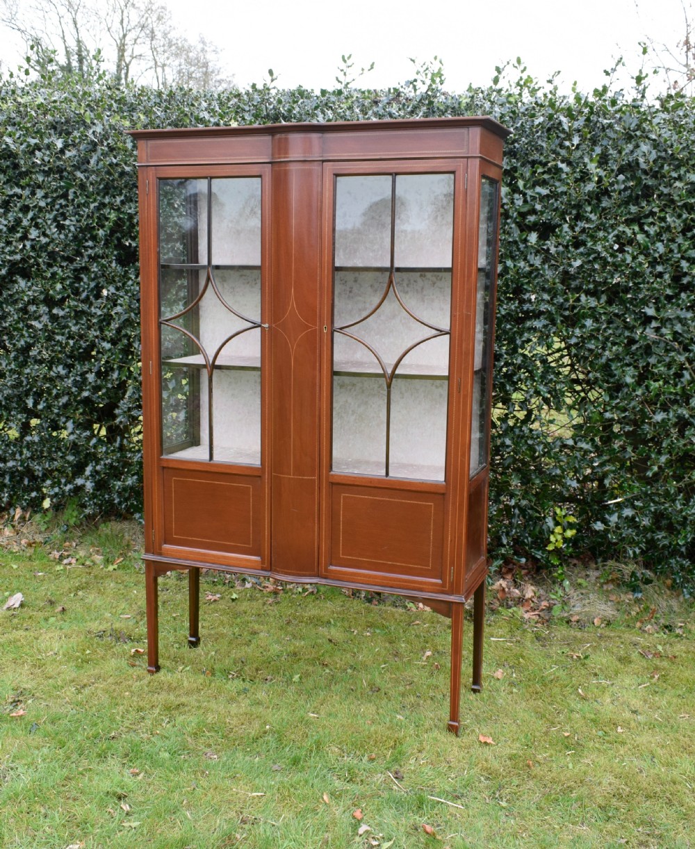 Edwardian Mahogany Inlaid Display Cabinet  View II