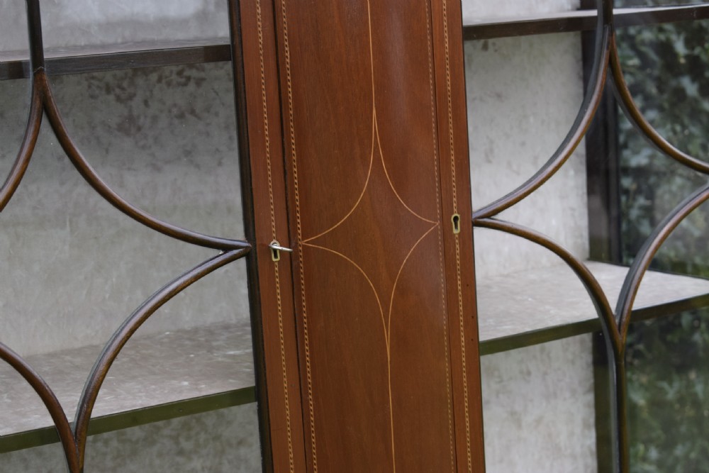 Edwardian Mahogany Inlaid Display Cabinet  View X