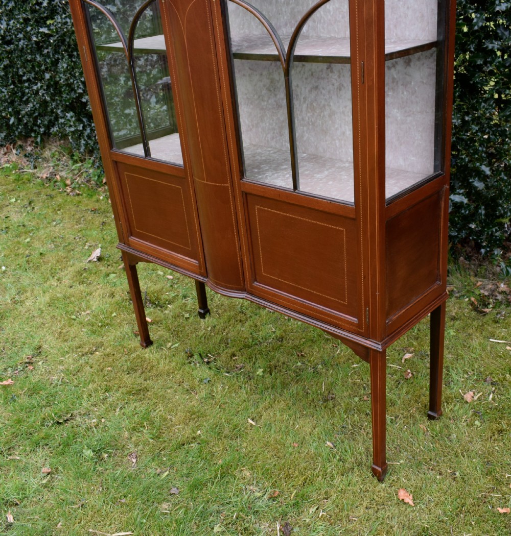 Edwardian Mahogany Inlaid Display Cabinet  View XVI