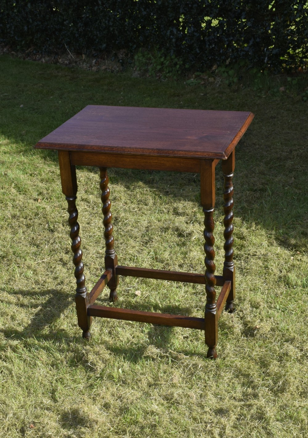 Oak Barley Twist Side Table