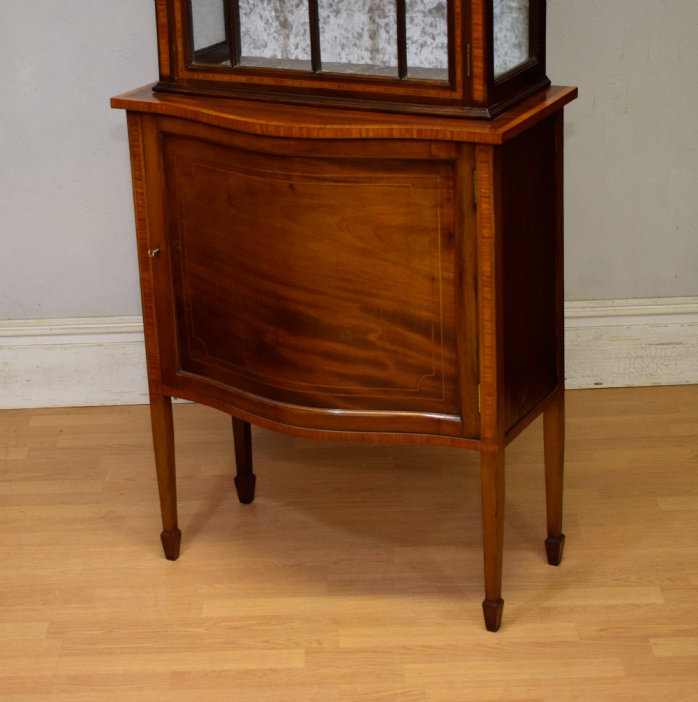 Edwardian Mahogany Inlaid Display Cabinet View V