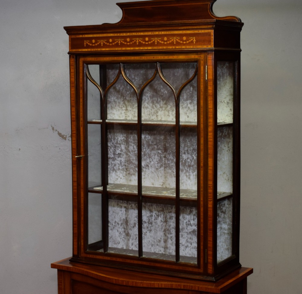 Edwardian Mahogany Inlaid Display Cabinet View VI