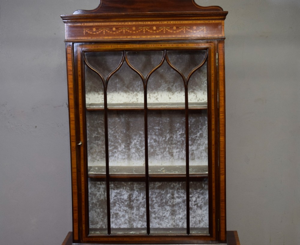 Edwardian Mahogany Inlaid Display Cabinet View XIII