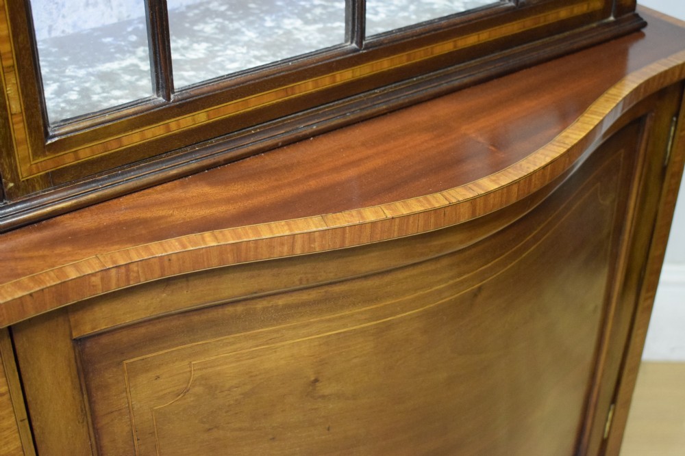 Edwardian Mahogany Inlaid Display Cabinet View XIV