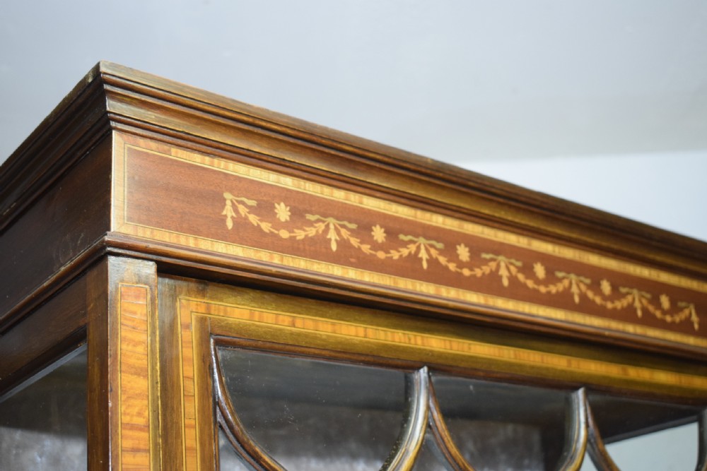 Edwardian Mahogany Inlaid Display Cabinet View XV