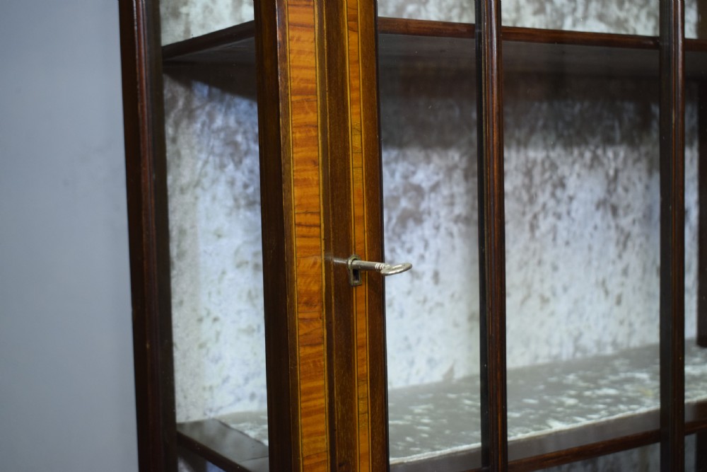 Edwardian Mahogany Inlaid Display Cabinet View XVI