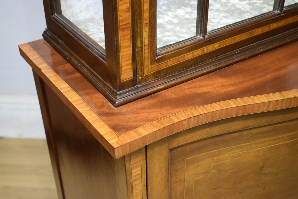 Edwardian Mahogany Inlaid Display Cabinet View XVII