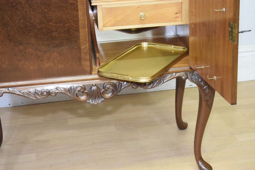 Early 20th Century Walnut Cocktail Cabinet View XVI