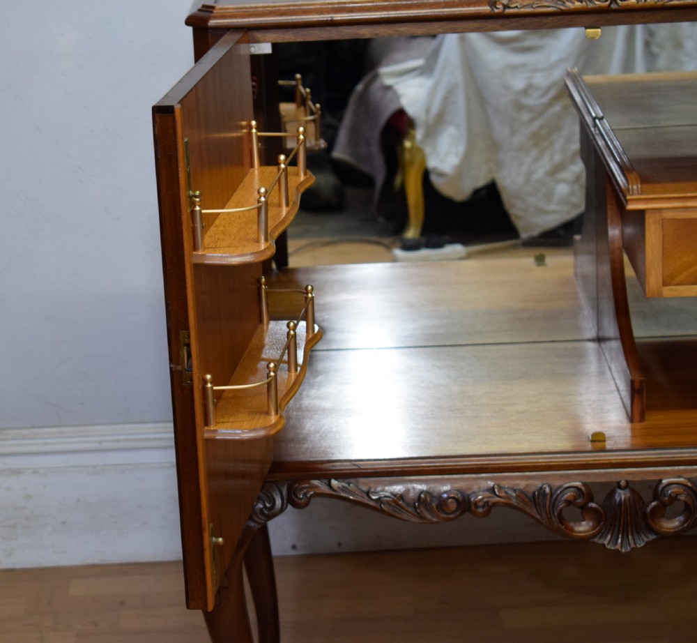 Early 20th Century Walnut Cocktail Cabinet View XVIII