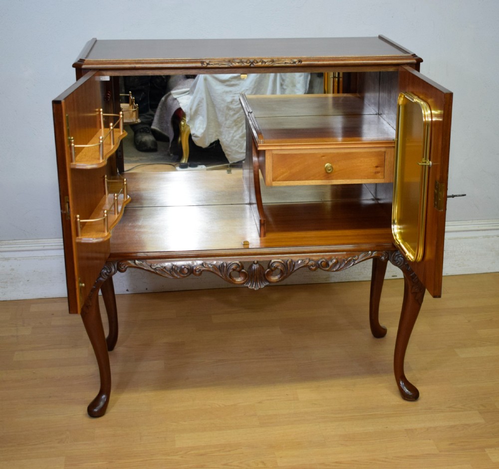 Early 20th Century Walnut Cocktail Cabinet View XX