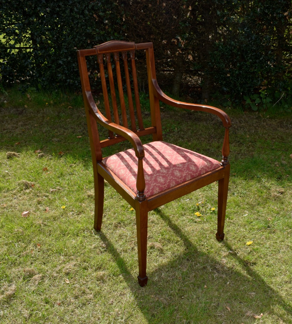 Edwardian Inlaid Armchair View X