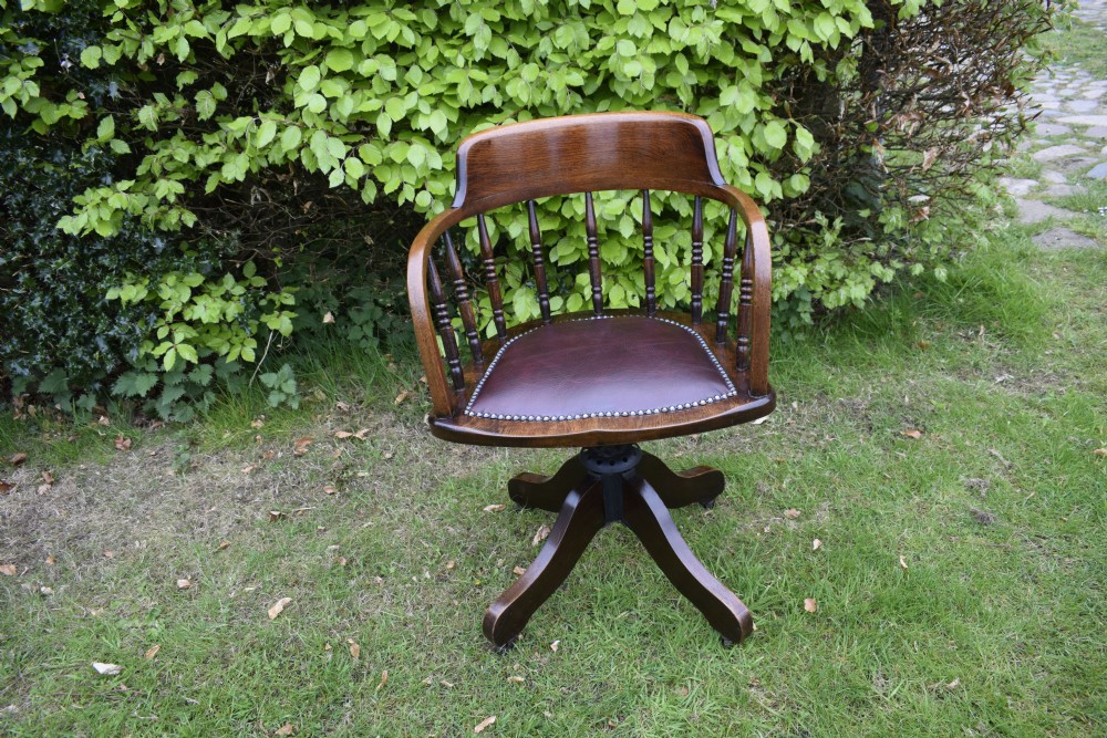 Oak Swivel Desk Chair