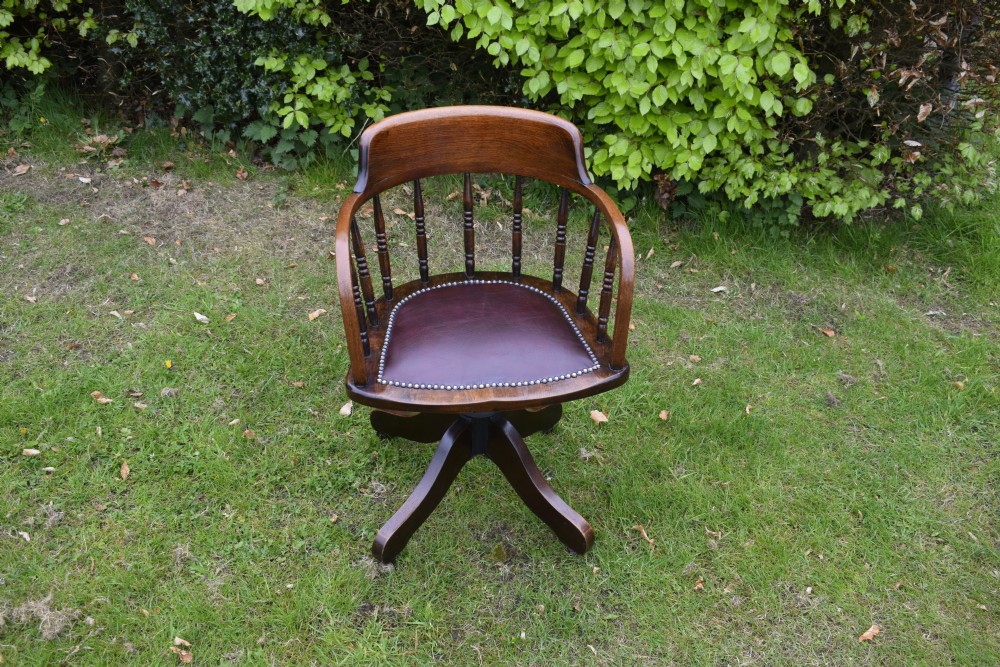 Oak Swivel Desk Chair View III