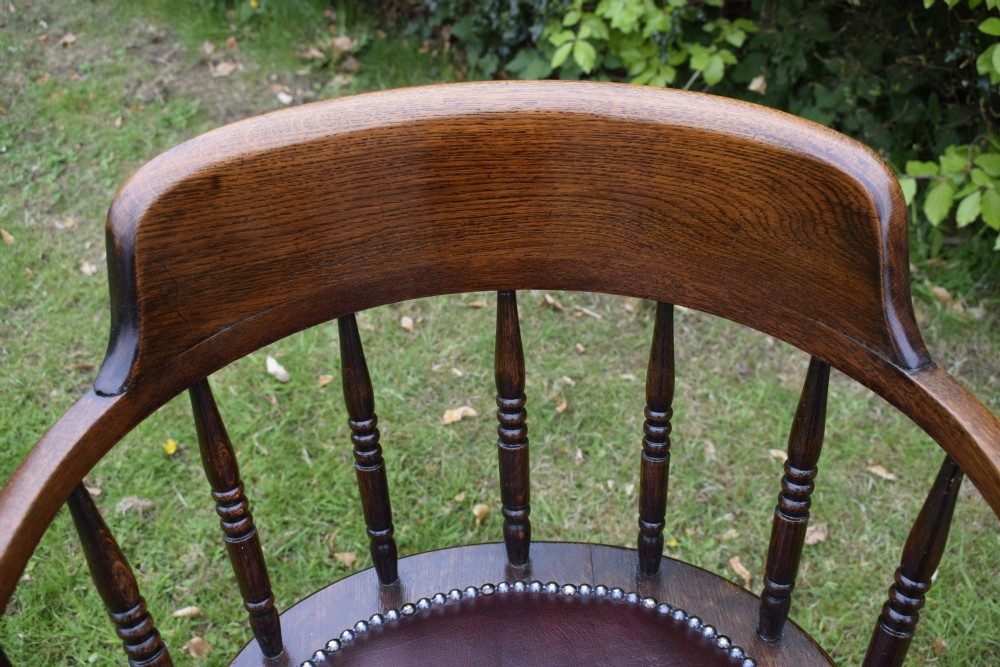 Oak Swivel Desk Chair View XVII